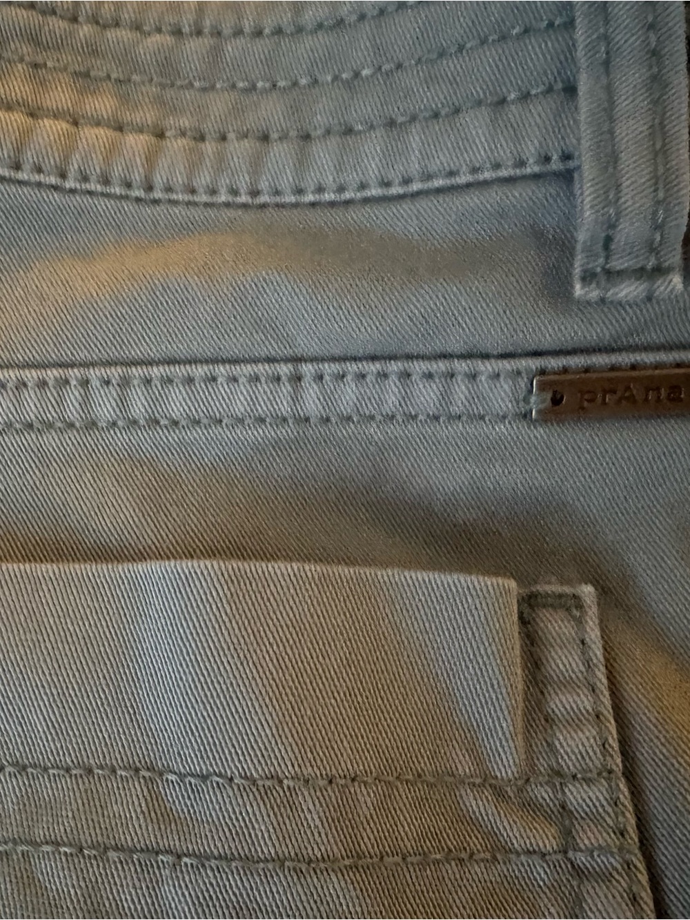 Prana Women's Light Blue Denim Shorts, size 14 - Picture 4 of 4